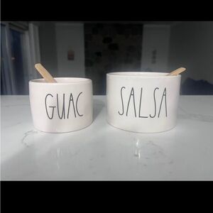 Rae Dunn White Guac and Salsa Bowls